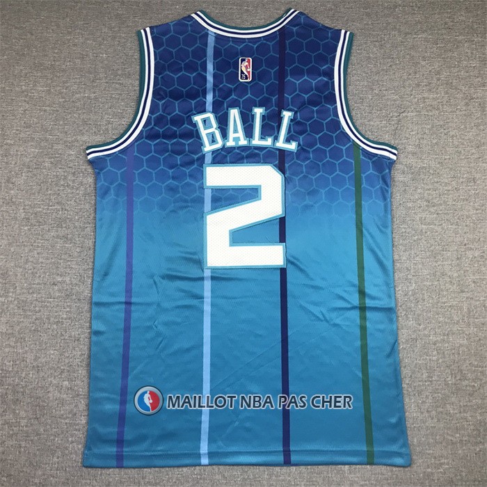 Maillot Charlotte Hornets Lamelo Ball NO 2 Ville 2021-22 Bleu